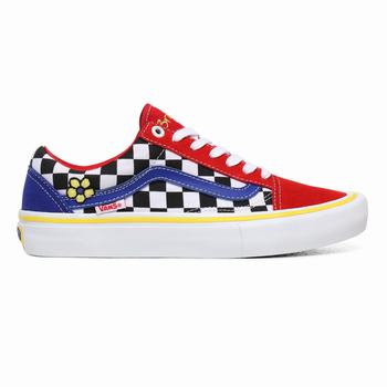 Férfi Vans Brighton Zeuner Old Skool Pro Tornacipő VA9603827 Világos Piros/Kék